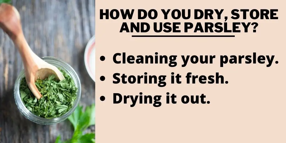 How do you dry, store and use parsley?