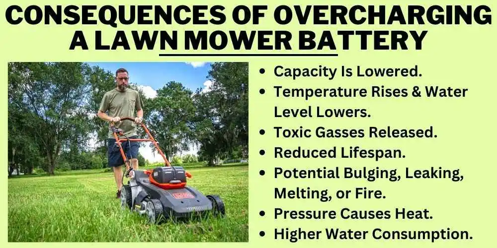 Consequences of overcharging a lawn mower battery