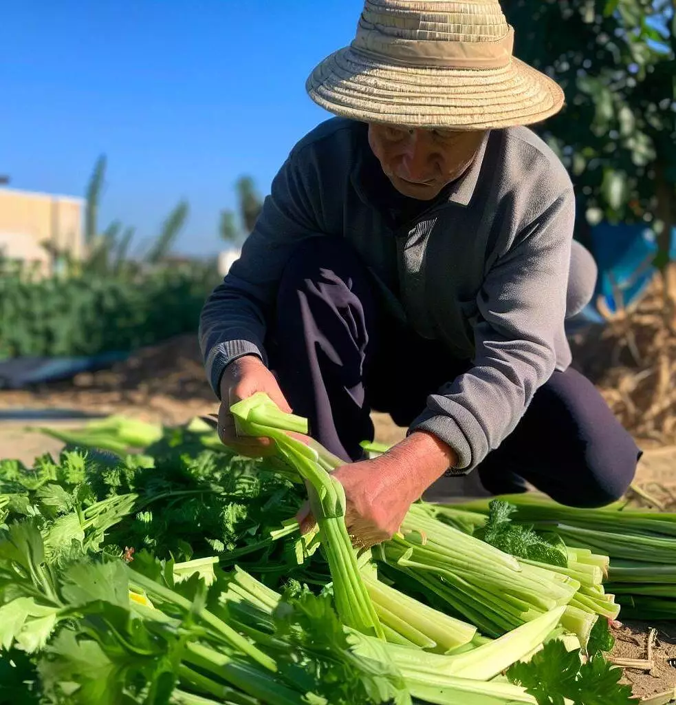 Celery Pre-harvest preparation