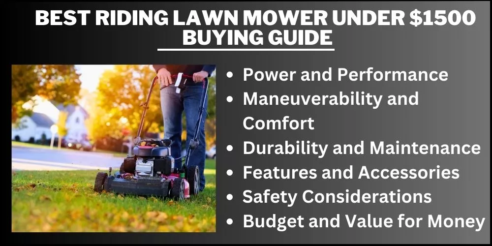 Best Riding Lawn Mower Under $1500 Buying Guide