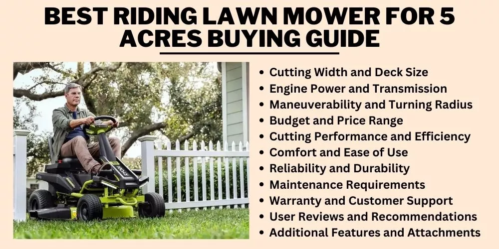 Best Riding Lawn Mower for 5 Acres Buying Guide