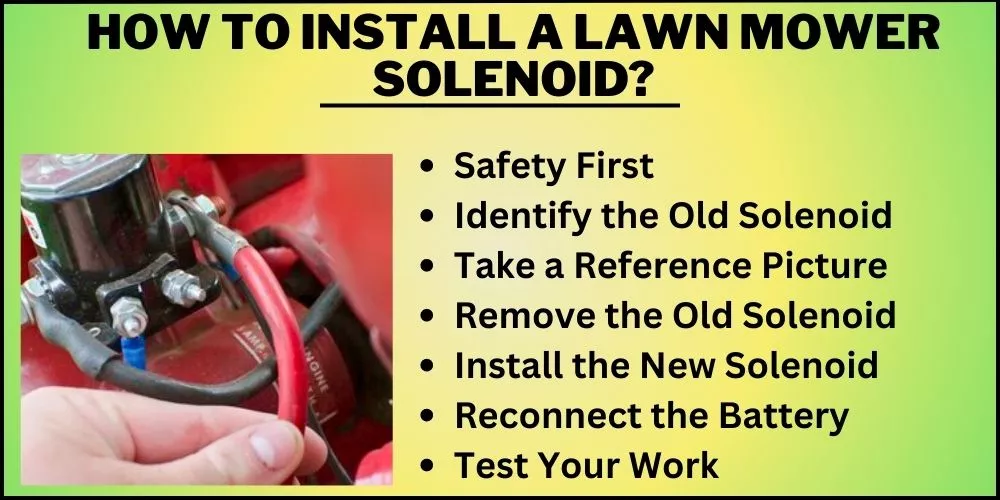 How to install a lawn mower solenoid